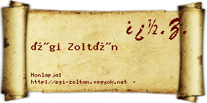 Égi Zoltán névjegykártya